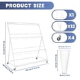 thumbnail image 6 of Muweixin 3-Tier White Metal Flower Display Rack with 12 Round White Buckets, Rolling Floral Stand with Wheels for Florist Shop, Patio, Wedding & Event Decor, 6 of 8