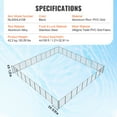 thumbnail image 6 of KFFKFF Swimming Pool Barrier, 4 x 108 FT Enclosures for Inground Pools, Detachable Kid Safety Pool Guard, Simple Self-Assembly Pool Barrier, 340gms Teslin PVC Pool Guard Mesh Safeguards Children, 6 of 9