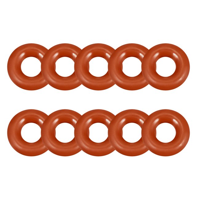 Unique Bargains Silicone O-Ring 12mmx5mmx3.5mm VMQ Seal Rings Sealing Gasket Red 10PCS
