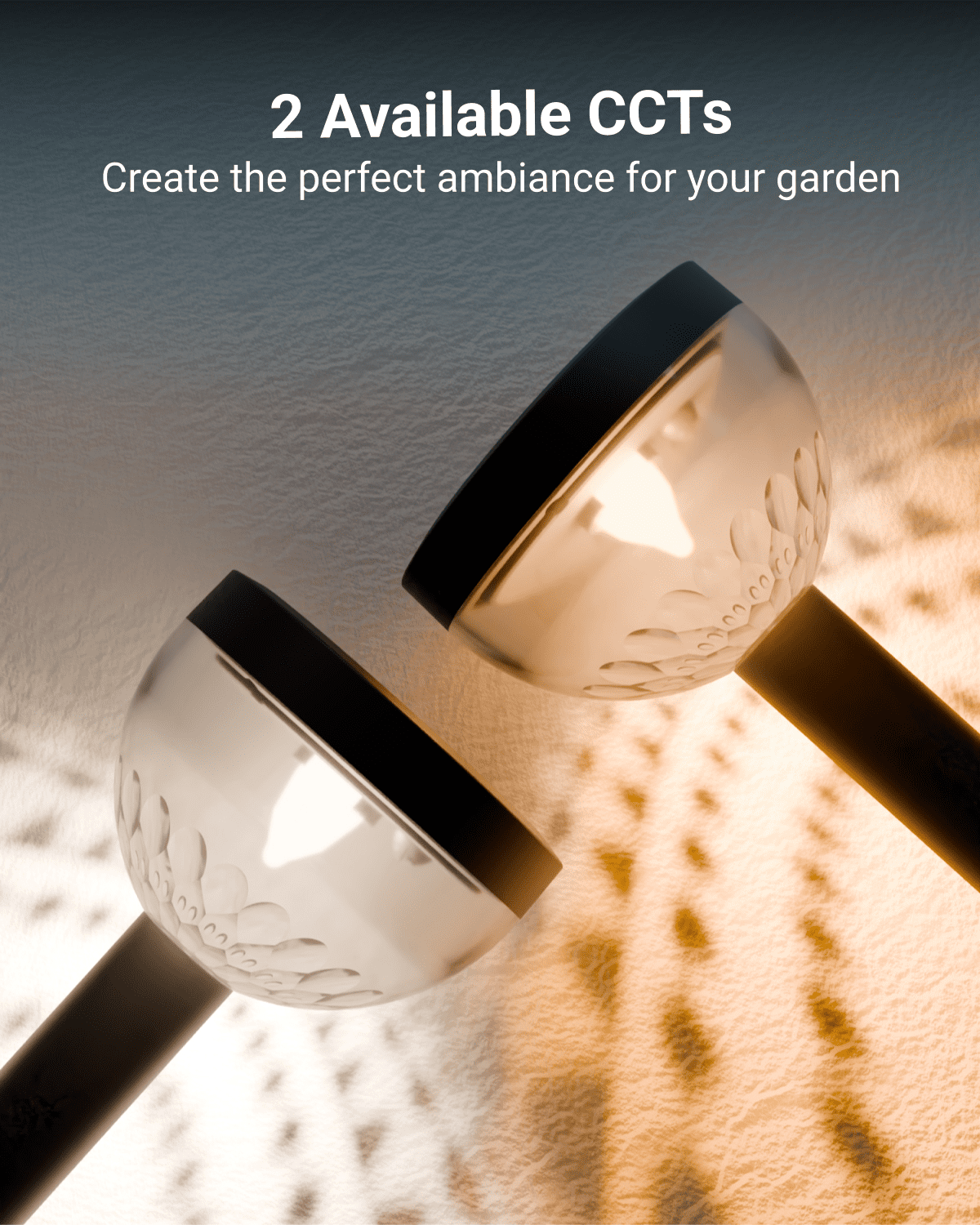 Sunco 6 Pack Round Solar Pathway Lights Outdoor, Super Bright 120 LM, 2CCT 2700K Soft White & 4000K Cool White, Dimmable Path Lights for Garden, Backyard, Walkway, Driveway.