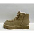 thumbnail image 2 of PatPat Boys Girls Ankle Boots Size 4 Sand Faux Fur Lined Side Zipper Snow Boots Girls Winter Shoes Boys Warm Shoes Winter Footwear, 2 of 6