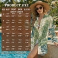 thumbnail image 7 of Xoenoiee Vintage Monstera Palm Leaves Print Women's Swimsuit Coverup Button Down Beach Cover Ups Shirt Dress Summer Casual Oversized Vacation Swimwear with Pocket, M, 7 of 7
