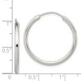 thumbnail image 3 of White Sterling Silver Earring Endless Women'S 26 mm, 3 of 3