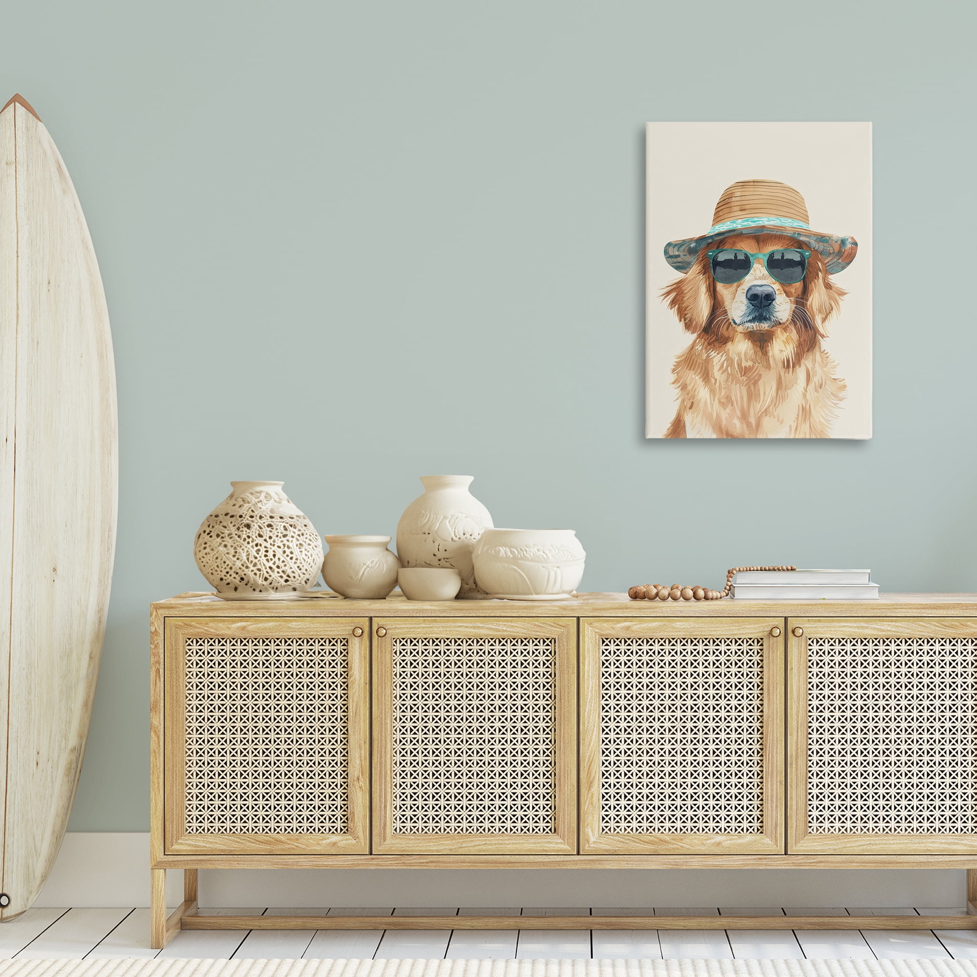 Stupell Industries Hipster Labrador Dog Animals & Insects Painting Gallery Wrapped Canvas Art Print Wall Art, 24 x 36