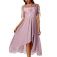 thumbnail image 1 of Daznico Les Robes pour Femmes Mettent en Valeur Toutes les Silhouettes, Robe Mi-Longue en Dentelle Brodée et Chiffon pour Femmes, Robe Simulée, Robes pour Femmes, 1 of 5