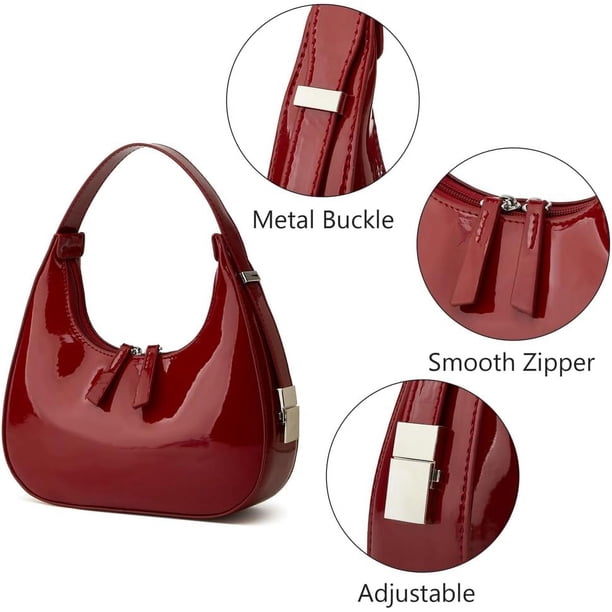 LHSHID Women's Crescent Shoulder Bags Retro Y2k 90s Handbags Top