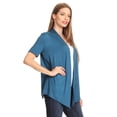 thumbnail image 2 of MOA Collection Casual Open Front Short Sleeve Cardigan, 2 of 5