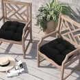 thumbnail image 1 of Patio Cushions with Ties, Tatami Floor Pillow Meditation, Outdoor/Indoor Tufted Seat Cushion Chair Pads Waterproof for Dining Chairs Garden Decoration Balcony Office(19"x19"x5", 2 Pack, Navy Blue), 1 of 8