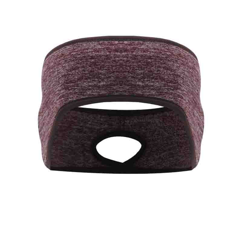 Purple fleece ear muffs warmers behind head under hair 4.5 inch wide ear covers