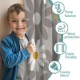 thumbnail image 3 of Blackout Kids Curtains,Gray Daisy Flower Yellow Blooms Pattern Childrens Insulated Curtains Set Of 2,Bedroom Essentials,Toddler Room Decor 52"x84", 3 of 5