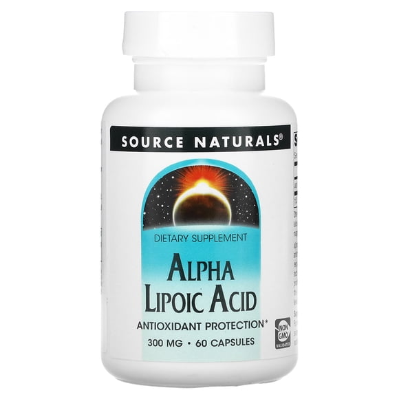 Source Naturals I Alpha Lipoic Acid, 60 Caps. I Ácido alfa lipoico, 300 mg, 60 cápsulas