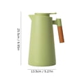 thumbnail image 3 of Laminated glass thermos bottle with wooden handle, Nordic style, glass vacuum for tea and coffee, 3 of 8