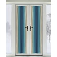 thumbnail image 2 of Blue Teal Yellow Ombre Blackout Curtains, French Door Curtains for Door Window, Farmhouse Modern Gradient Art Privacy Drapery for Patio/Sidelight Doors, 1 Panel with Tieback, 54 x 72 Inches, 2 of 6