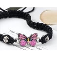 thumbnail image 4 of Colorful Butterfly Charm Bracelet with Meaning Card Handmade Braided Rope Adjustable Bracelet Friendship BFF Inspiration Gift, 4 of 4
