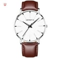 thumbnail image 1 of Reloj de cuarzo para mujer, relojes para parejas, relojes finos de moda para hombre y mujer, reloj de pulsera de cuarzo de malla de acero inoxidable para negocios., 1 of 2