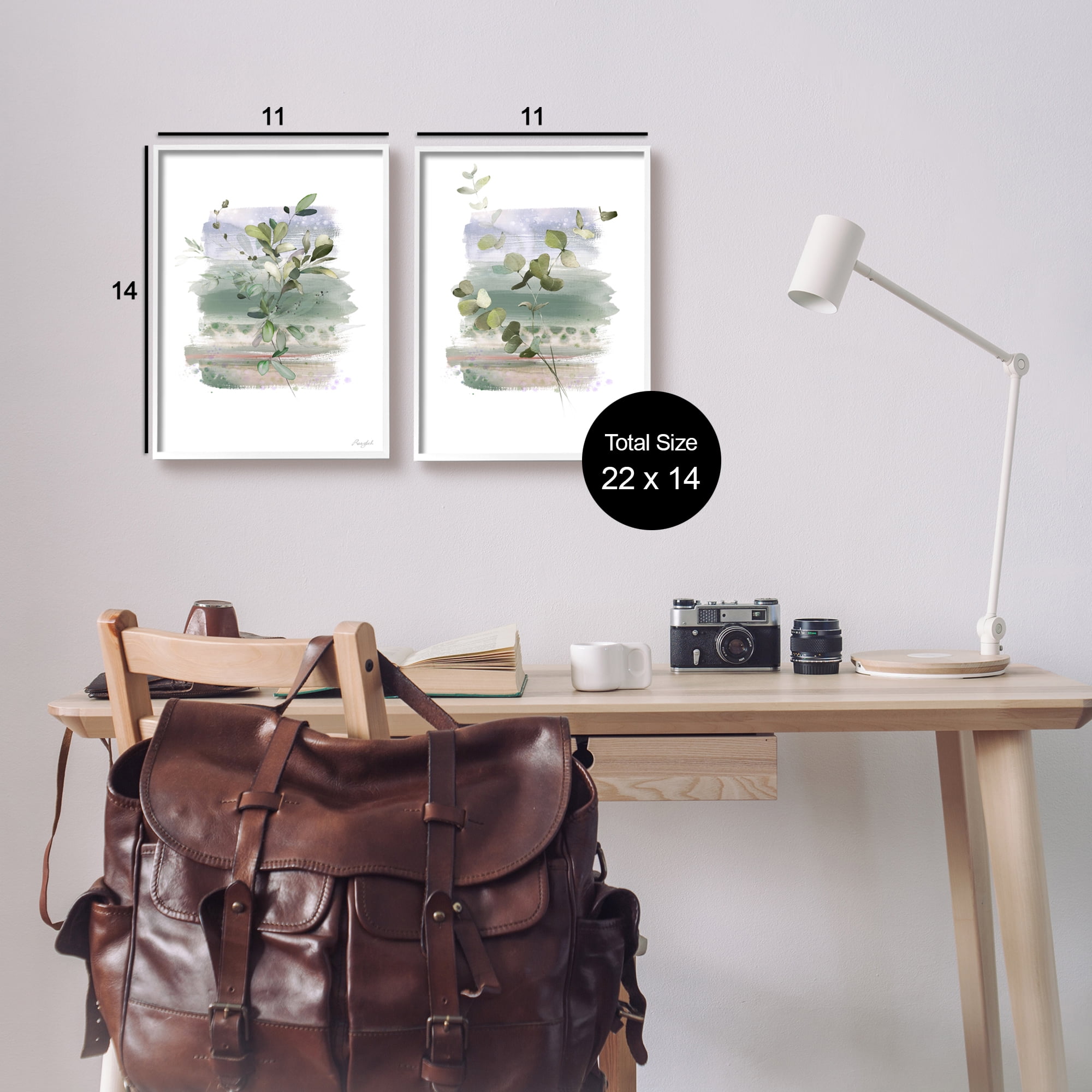 Stupell Industries Modern Botanical Sprigs Botanical & Floral Painting White Framed Art Print Wall Art, 11 x 14