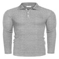 thumbnail image 2 of Chemises à Boutons Unies pour Hommes de Printemps et d'Automne à Manches Longues avec Col à Revers, 2 of 8