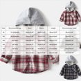 thumbnail image 3 of WXFAZCVU Boys Flannel Shirt Kids Plaid Hoodie Button Down Shirts Long Sleeve Fall Jacket Size 4-5 Years, 3 of 3