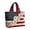 B, variant on Floral American Flag Print Quilted Tote Patchwork 250 Anniversary USA 4th of July Patriotic Shoulder Bag Daily Handbag Beach bag