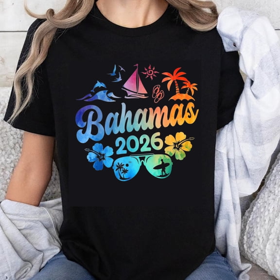 100% Cotton Bahamas 2026 Tropical Paradise Vibes T-Shirt