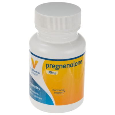 The Vitamin Shoppe Pregnenolone 30MG, Hormonal Support, Supplement for Hormone Balance, Menopausal Support (60