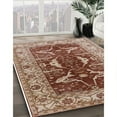 thumbnail image 2 of Ahgly Company Indoor Rectangle Mid-Century Modern Fire Brick Red Oriental Area Rugs, 2' x 5', 2 of 6