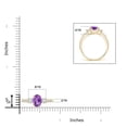 thumbnail image 4 of ANGARA Natural 0.7 Ct. Amethyst with Diamond Classic Ring in 14K Yellow Gold for Women (Ring Size: 12), 4 of 9