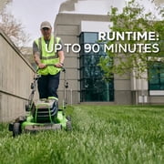 Greenworks 82V 21 Self-Propelled Lawn Mower, 8.0Ah Battery + Dual Port Charger