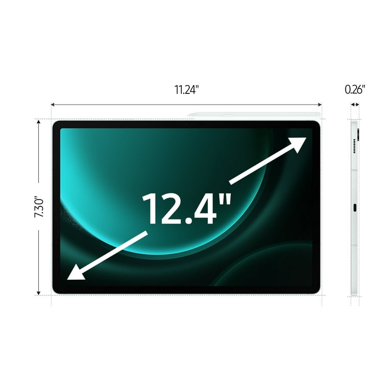 Samsung Galaxy Tab S9 FE+ 12.4 256GB Wi-Fi with S-Pen Mint SM