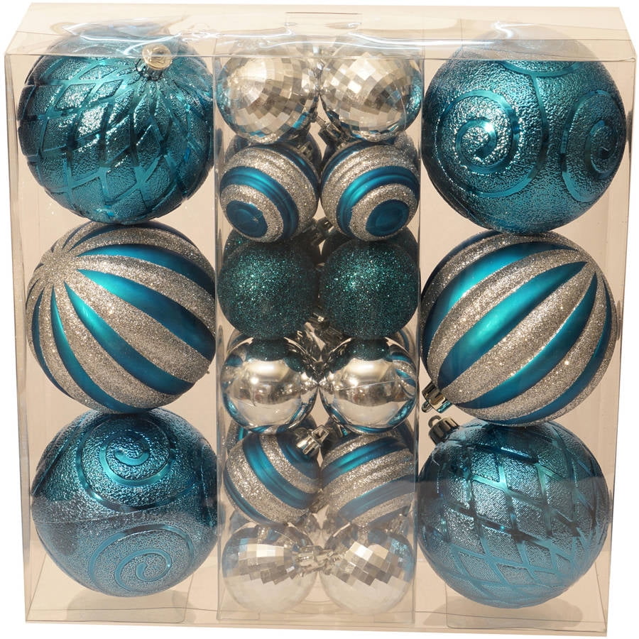 Holiday Time Christmas Ornaments Traditional Shatterproof