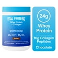 thumbnail image 3 of Vital Proteins Whey Protein + Collagen Peptides Powder, Supports Lean Muscle, Recovery and Joint Health, Chocolate, 22.8oz, 3 of 8