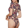 thumbnail image 2 of Fotbe Skull rock record artist Body de Mujer con Cuello Redondo y Mangas Cortas, Sin Mangas Ajustado, Suave, Cómodo y Básico-Medium, 2 of 7