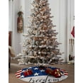 thumbnail image 4 of 4th of July Christmas Tree Skirt 36 Inches Large Christmas Skirt Tree,Independence Day American Flag Red Striped Blue Star Tree Skirt Christmas Decorations for Fireplace Party Holidays Indoor Outdoor, 4 of 7