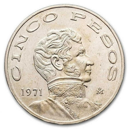 1971-1978 Mexico 5 Pesos Avg Circ