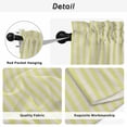 thumbnail image 5 of Yellow Striped Tier Curtains, Modern Simple Farmhouse Beige Vintage Light Filtering Kitchen Curtains, 2Pcs Rod Pocket Half Window Treatments Panels for Sink Cafe Cabinet Basement 27.5x45 Inches, 5 of 9