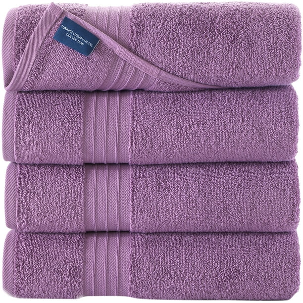 Qute Home Mauve Purple Bath Towels Set of 4 Bosporus Collection