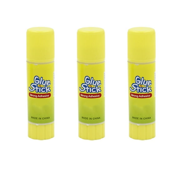 PBPBOX Yellow Strong Adhesive Solid Glue Sticks for Student Use 12 Pcs 9g Each