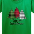 thumbnail image 4 of Inktastic Country Christmas Plaid Trees Youth T-Shirt, 4 of 5