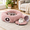 Dusty Pink-Round, variant on Straight Cat Tunnel For Indoor Cats 47"x12" Purple Flower