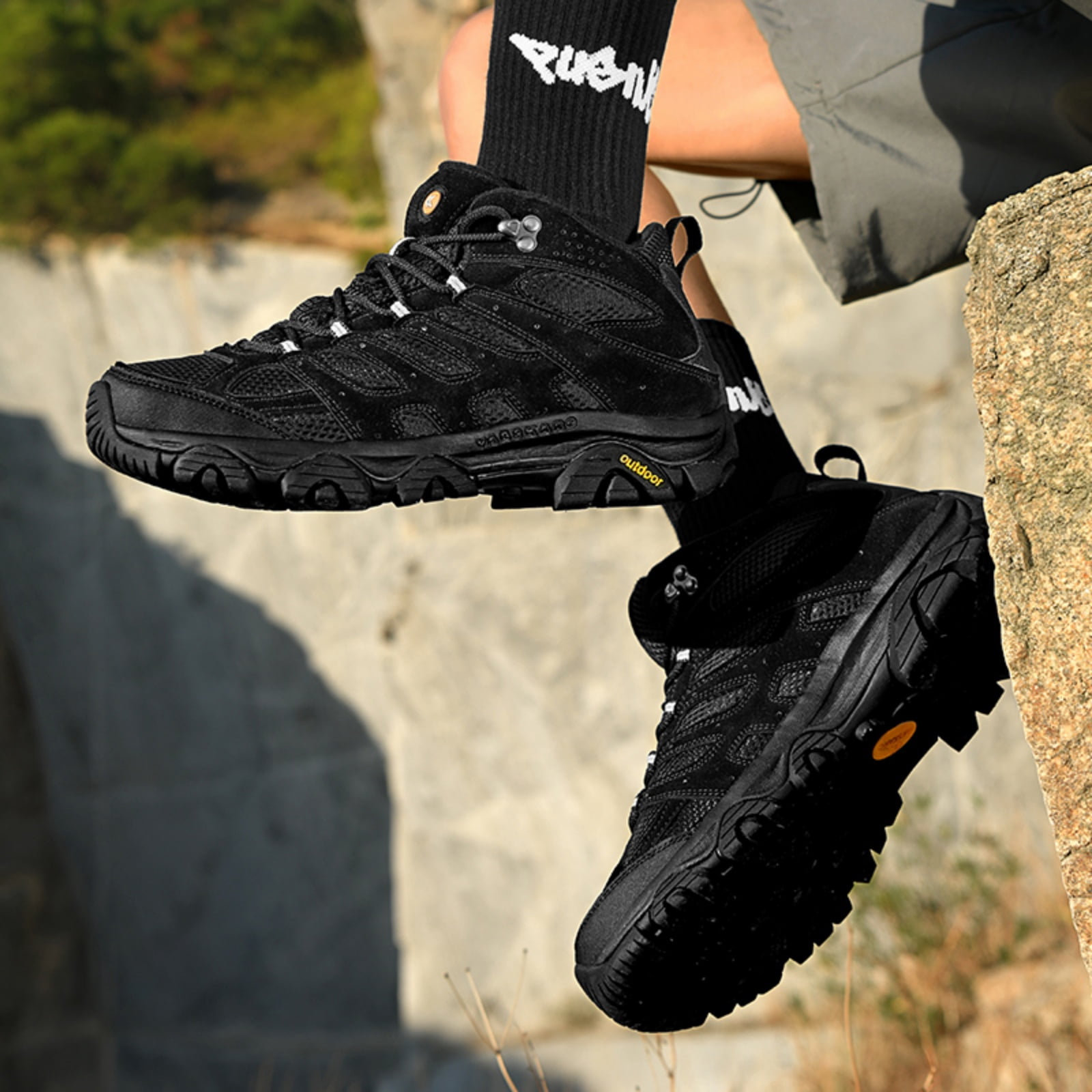 LASUDRAA Mens and Womens Ankle-High Hiking Boots Lightweight Outdoor Shoes for Trekking Trails Walking Couples Sneakers