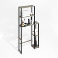 thumbnail image 5 of Furinno Turn-N-Tube Freestanding Over-The-Toilet Bathroom Shelves, Storage Rack with 5 Shelves, Grey Oak/Black, 5 of 6