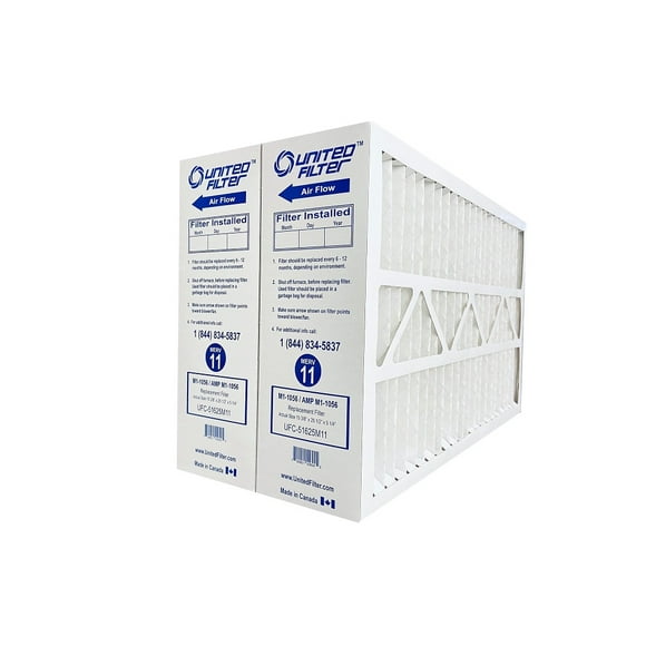 United Filter Compatible M1-1056 16x25x5 MERV 11 Pleated HVAC AC Furnace Air Filters (2 Pack)