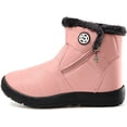 thumbnail image 3 of Snow Boots Womens Winter Ankle Boots Ladies Warm Fur Lined Booties Thickening Shoes Zip Flat Sneakers Outdoor Booties, 3 of 6
