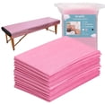 thumbnail image 1 of Hojas de Mesa de Masaje Desechables en Tela de Polipropileno Rosa Transpirable, 1 of 7