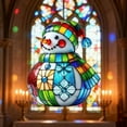 thumbnail image 6 of Xinwanna 1PC Cute Snowman Suncatcher Acrylic Stained Glass Window Hanging Ornament for Christmas Car Indoor Outdoor Decor, 6 of 12