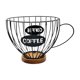 thumbnail image 1 of Soporte para cápsulas de café, contenedor de dulces, base de madera, alambre de hierro, organizador de mesa para tazas Negro, 1 of 9