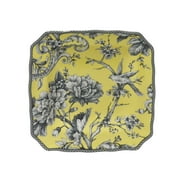 222 Fifth Adelaide Yellow Porcelain Dinnerware Set, 16 Piece with Dishes