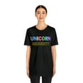 thumbnail image 2 of Halloween Dad Mom Daughter Adult Costume, Unicorn Security T-Shirt, 2 of 3