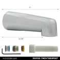 thumbnail image 5 of Westbrass E507US-26 Universal Fit 7" Wall Mount Tub Spout, Polished Chrome, 5 of 13