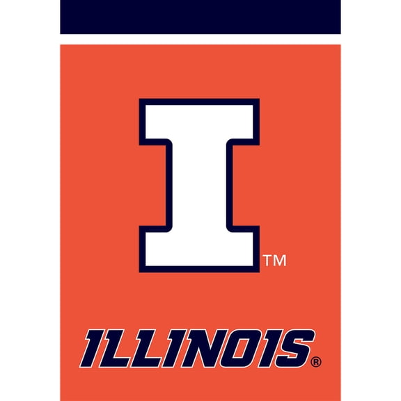 Briarwood Lane House Flag 40x28 For Outdoor Illinois Fighting Illini NCAA Licensed House Flag